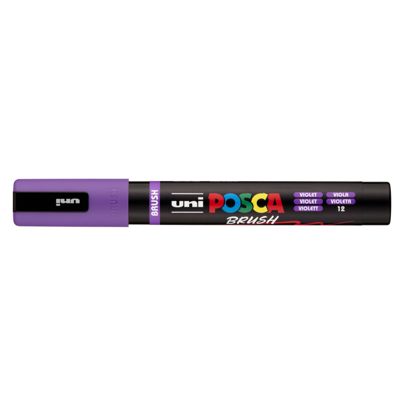MARCADOR UNI-BALL POSCA PC-5BR VIOLETA -12- PUNTA MEDIA SEMIFLEXIBLE 1-4MM