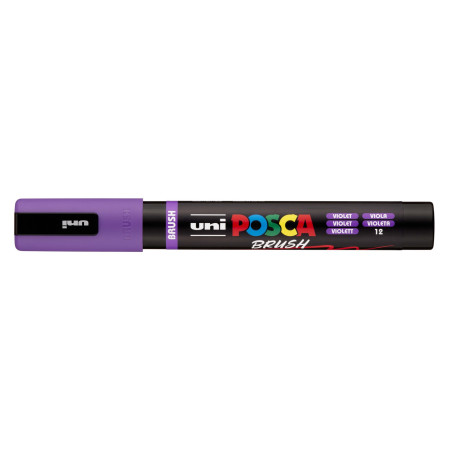 MARCADOR UNI-BALL POSCA PC-5BR VIOLETA -12- PUNTA MEDIA SEMIFLEXIBLE 1-4MM