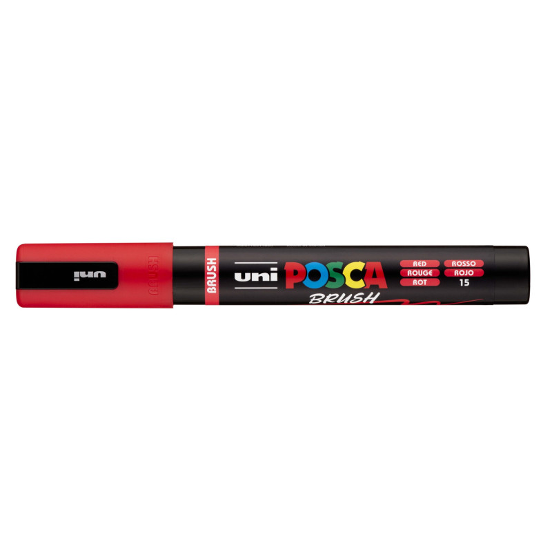 MARCADOR UNI-BALL POSCA PC-5BR ROJO -15- PUNTA MEDIA SEMIFLEXIBLE 1-4MM