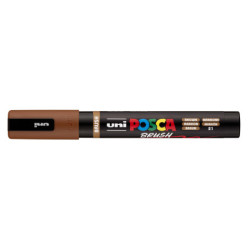 MARCADOR UNI-BALL POSCA PC-5BR MARRON -21- PUNTA MEDIA SEMIFLEXIBLE 1-4MM