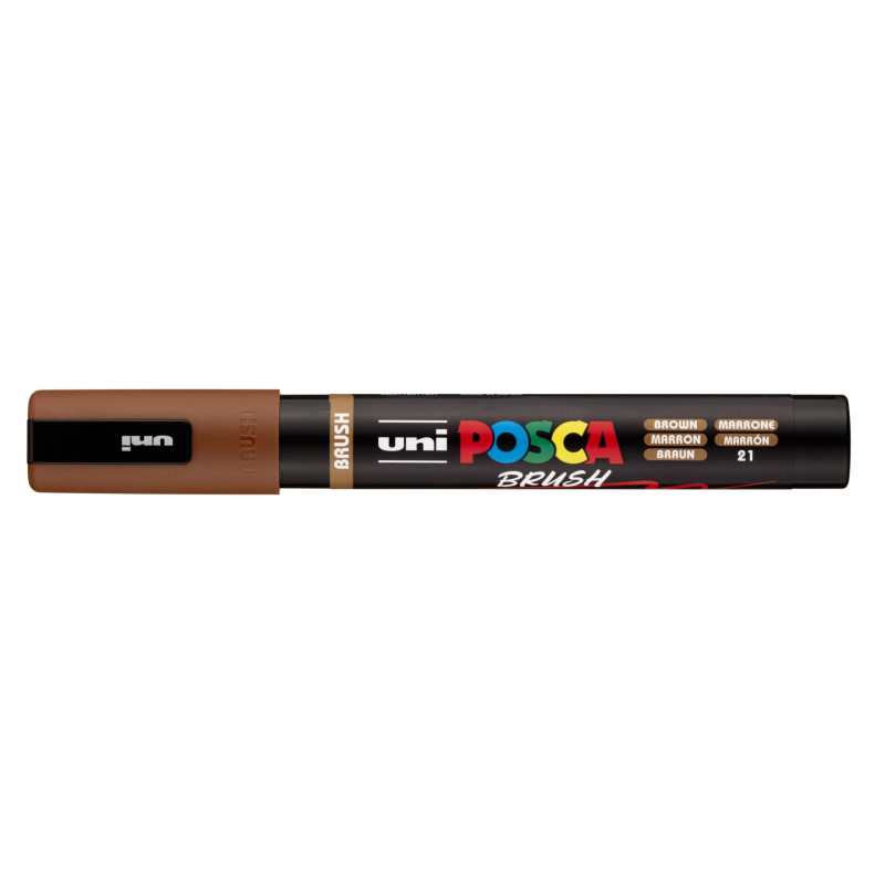 MARCADOR UNI-BALL POSCA PC-5BR MARRON -21- PUNTA MEDIA SEMIFLEXIBLE 1-4MM