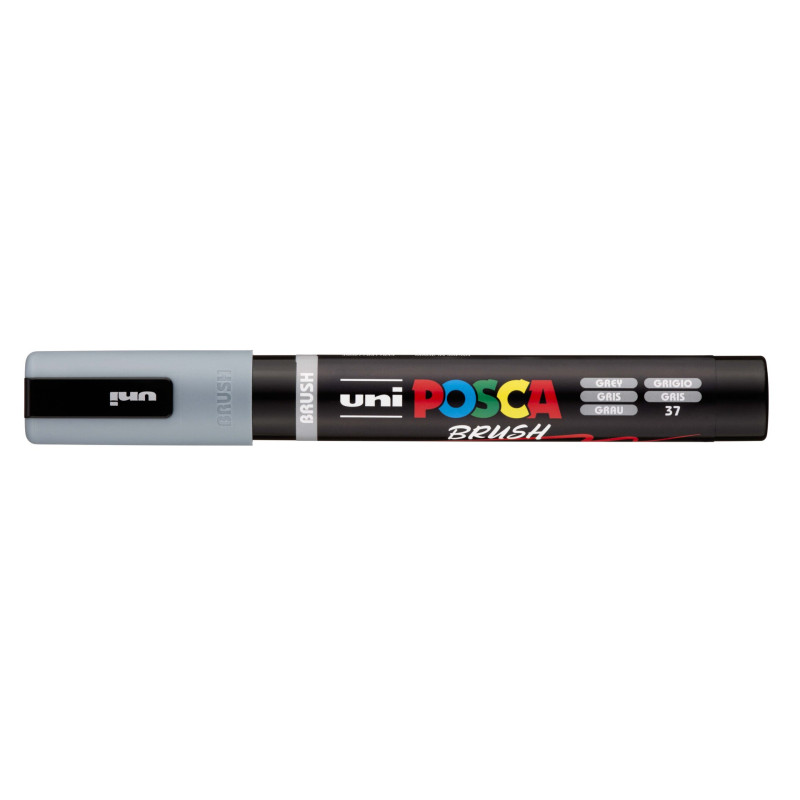 MARCADOR UNI-BALL POSCA PC-5BR GRIS -37- PUNTA MEDIA SEMIFLEXIBLE 1-4MM