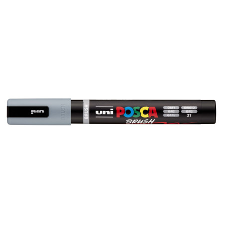 MARCADOR UNI-BALL POSCA PC-5BR GRIS -37- PUNTA MEDIA SEMIFLEXIBLE 1-4MM