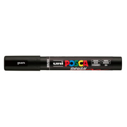 MARCADOR UNI-BALL POSCA PC-5BR NEGRO -24- PUNTA MEDIA SEMIFLEXIBLE 1-4MM