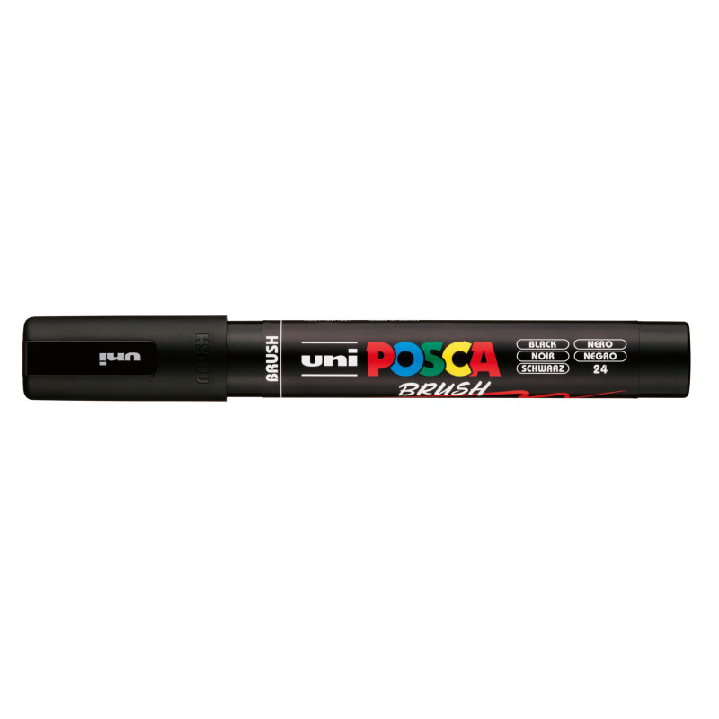 MARCADOR UNI-BALL POSCA PC-5BR NEGRO -24- PUNTA MEDIA SEMIFLEXIBLE 1-4MM