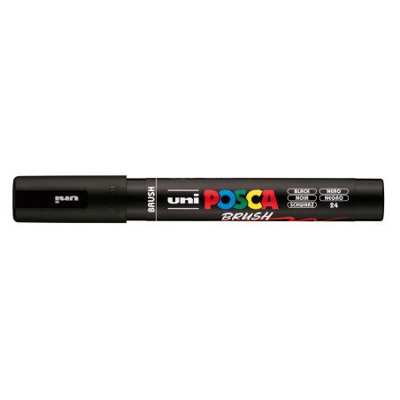 MARCADOR UNI-BALL POSCA PC-5BR NEGRO -24- PUNTA MEDIA SEMIFLEXIBLE 1-4MM