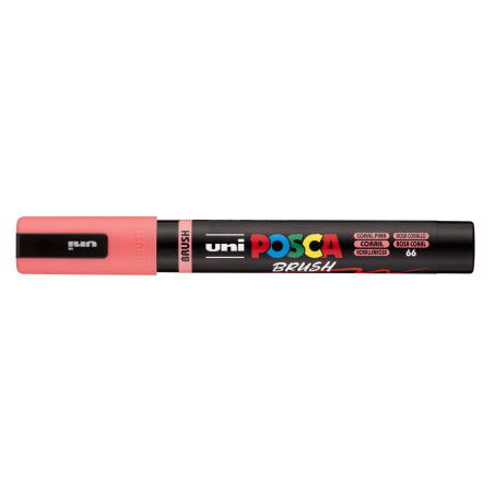 MARCADOR UNI-BALL POSCA PC-5BR ROSA CORAL -66- PUNTA MEDIA SEMIFLEXIBLE 1-4MM