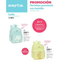 LOTE MOCHILA GUARDERIA ADAPT.CARRO C/BOLSILLO SURT.  SAFTA22 VAC 642255232