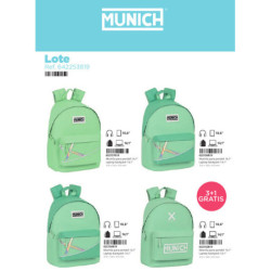LOTE MOCHILA PARA PORTATIL 14,1" MOD. 819 SURT. MUNICH SAFTA22 VAC 642253819