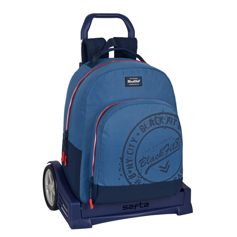 MOCHILA 305+CARRO EVOLUTION RECICLABLE BLACKFIT8 "STAMP" 642242860 42*32 SAFTA22