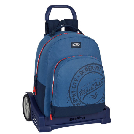 MOCHILA 305+CARRO EVOLUTION RECICLABLE BLACKFIT8 "STAMP" 642242860 42*32 SAFTA22