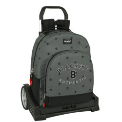 MOCHILA 305+CARRO EVOLUTION RECICLABLE BLACKFIT8 "SKULL" 642241860 42*32 SAFTA22