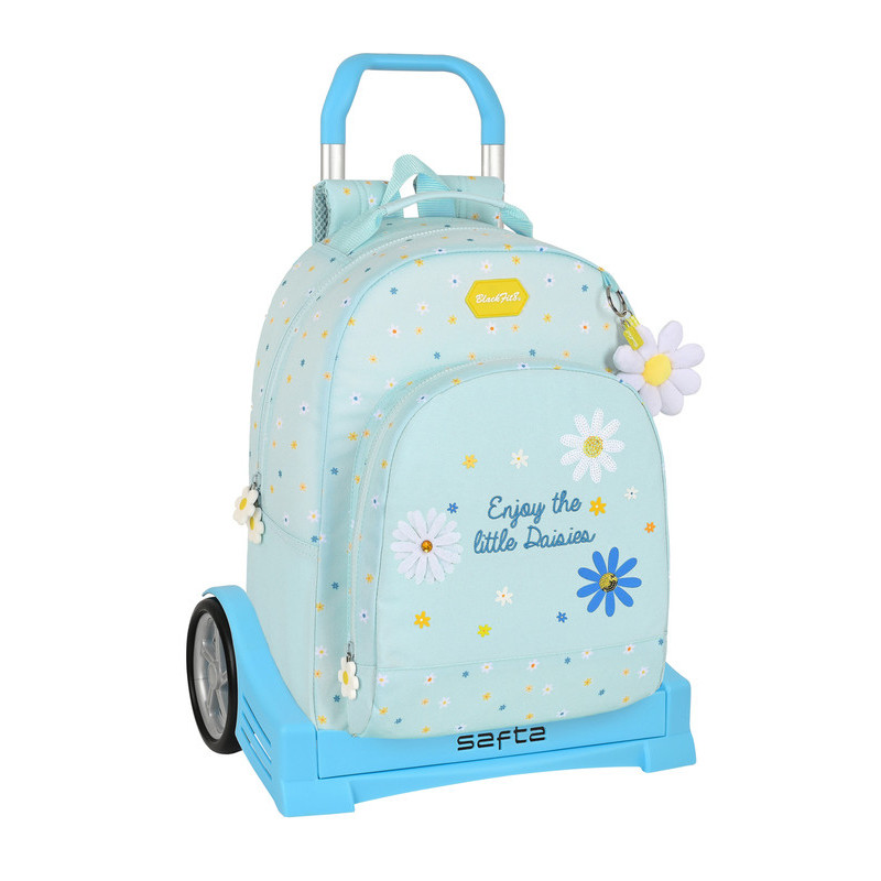 MOCHILA 305+CARRO EVOLUTION RECICLABLE BLACKFIT8 "DAISIES" 642240860 42*32 SAFTA22