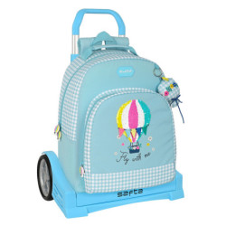 MOCHILA 305+CARRO EVOLUTION RECICLABLE BLACKFIT8 "FLY WITH ME" 642239860 42*32 SAFTA22