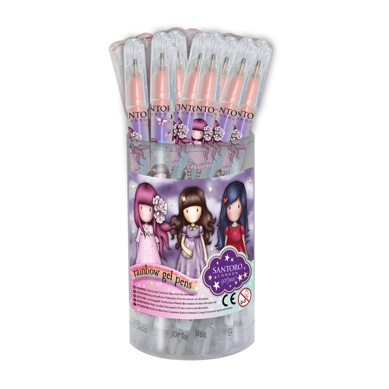 SET 24 BOLIGRAFOS GEL 6 COLORES GORJUSS S&B CATCH A FALLING STAR SAFTA21 ENERO 759GJD03 15*6