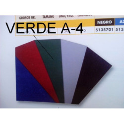 TAPAS A-4 CARTON GOFRADO VERDE PTE 50U YOSAN