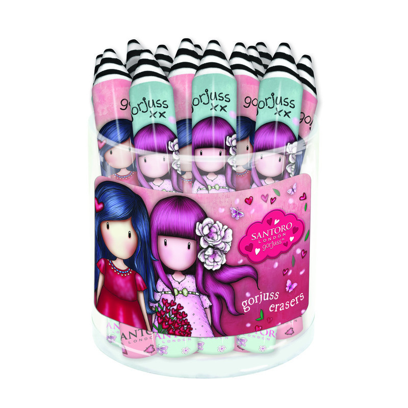 CUBILETE 16 GOMAS FORMA LAPIZ SURT. GORJUSS S&B CHERRY BLOSSOM & LOVE GROWS SAFTA21 ENERO 798GJD03