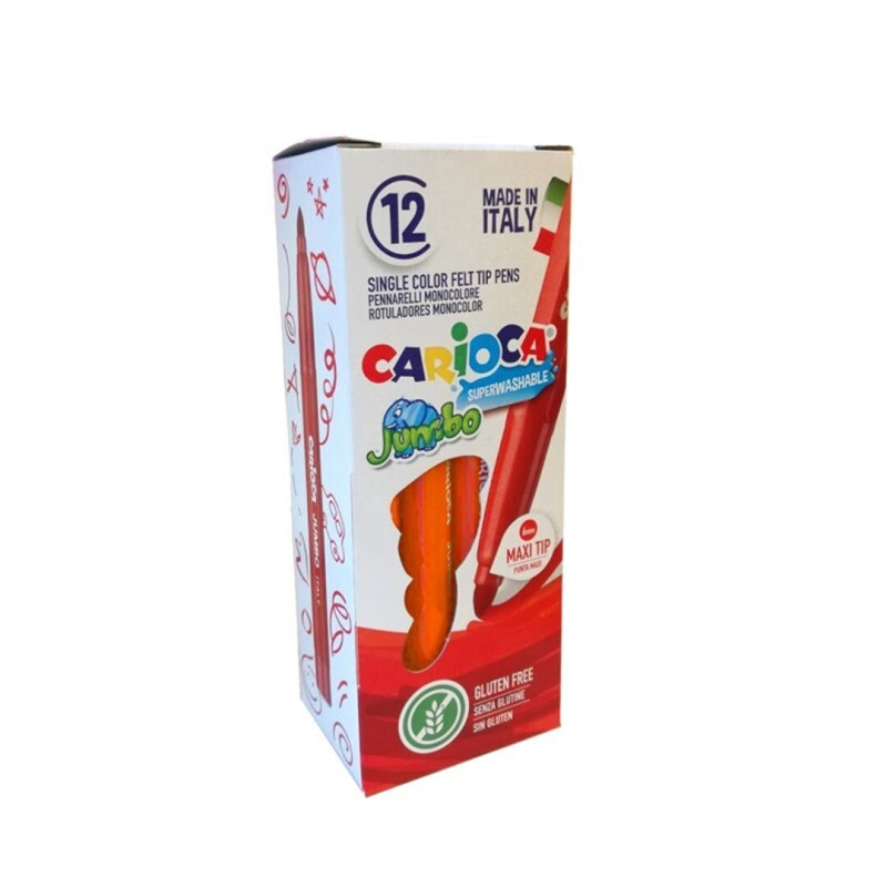 ROTULADOR CARIOCA JUMBO NARANJA CAJA 12U 40130/08