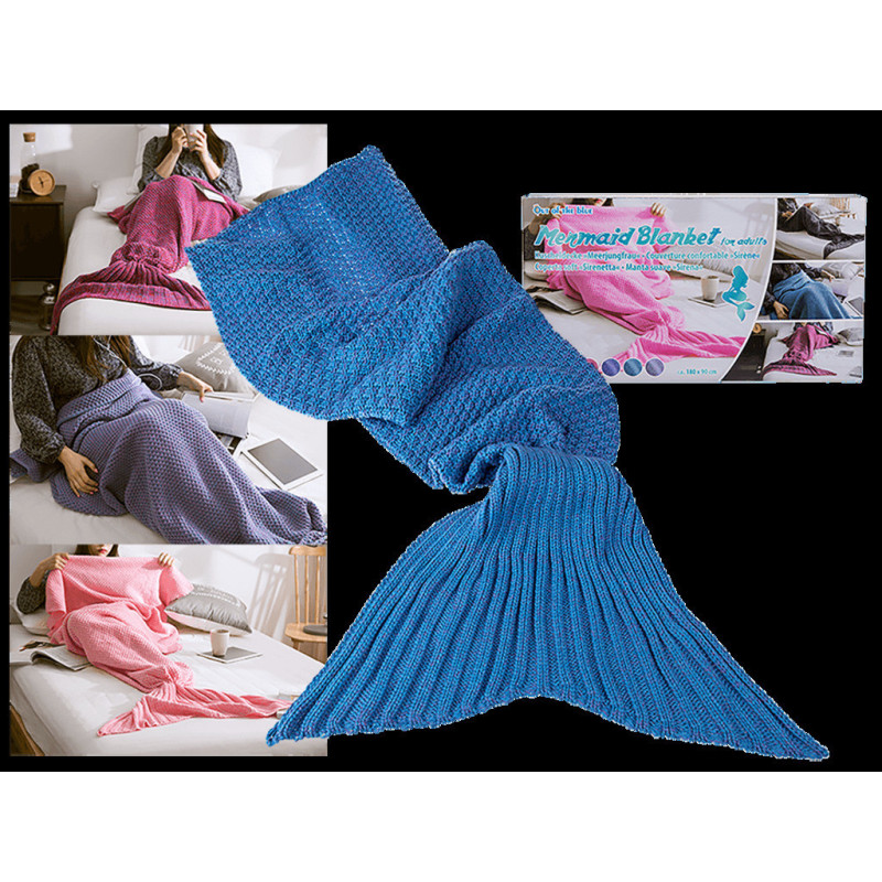 MANTA SUAVE 100% ACRILICO SIRENA COLOR AZUL 180CM 32/2092 OOTB