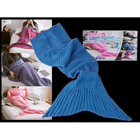 MANTA SUAVE 100% ACRILICO SIRENA COLOR AZUL 180CM 32/2092 OOTB