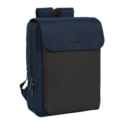 MOCHILA CON SOLAPA PORTATIL 13,3''+USB SAFTA BUSINESS "DARK BLUE" SAFTA26 642201359 39X29 UNIDAD