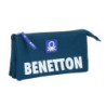 PORTATODO TRIPLE BENETTON "NAVY" SAFTA21 ENERO 812106744 12*22