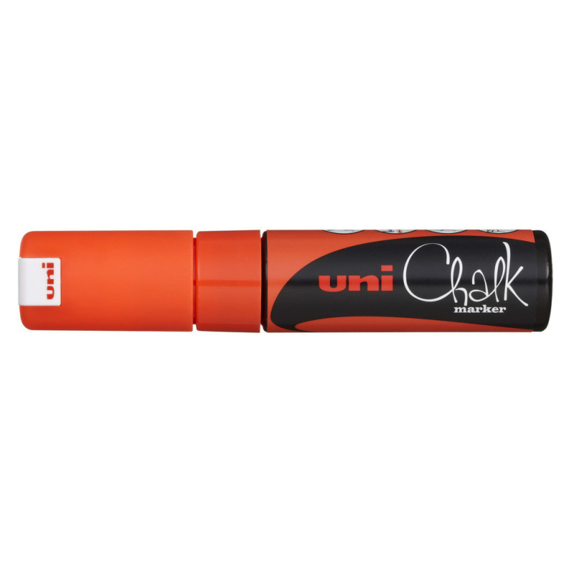 MARCADOR UNI-BALL CHALK TIZA LIQUIDA BISEL PWE-8K NARANJA FLUOR