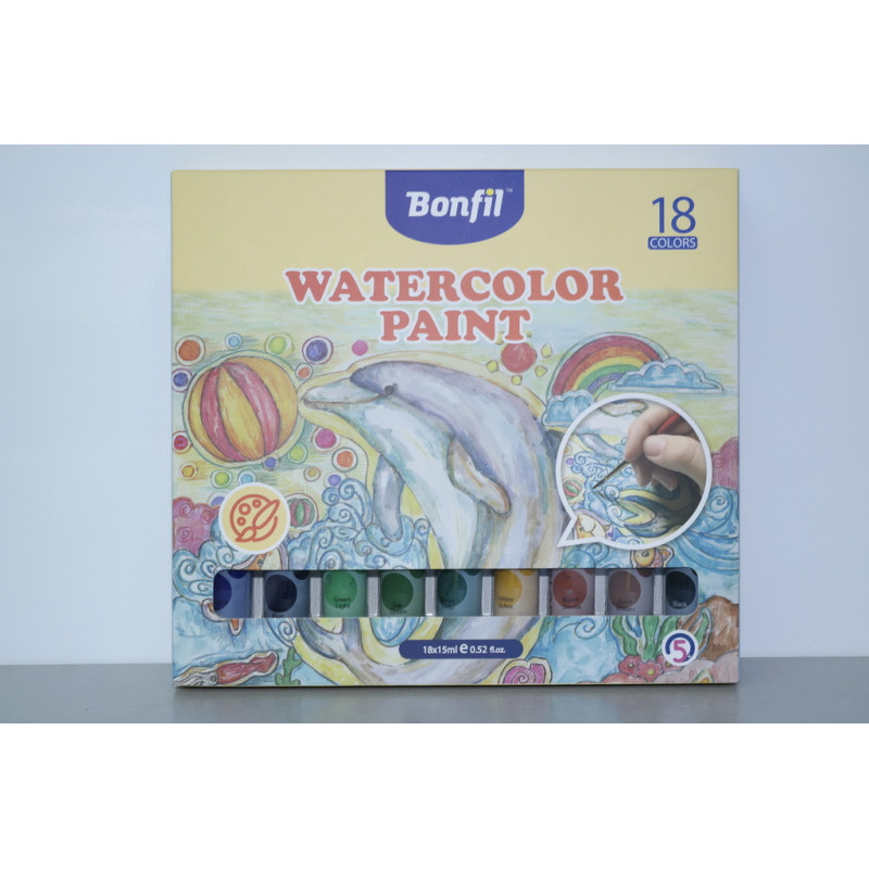 ACUARELA PAE TUBO ESCOLAR SET 18 COLORES 15ML BW6071