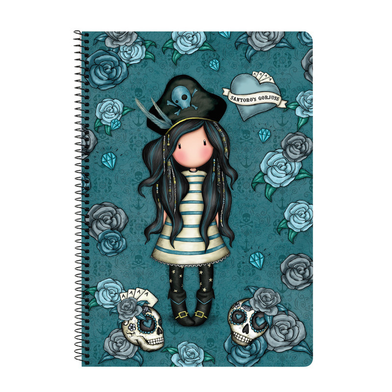 LIBRETA FOLIO 80 H. TAPAS DURAS GORJUSS "BLACK PEARL" 522121066 31*21,5 SAFTA22