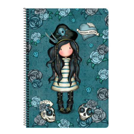 LIBRETA FOLIO 80 H. TAPAS DURAS GORJUSS "BLACK PEARL" 522121066 31*21,5 SAFTA22