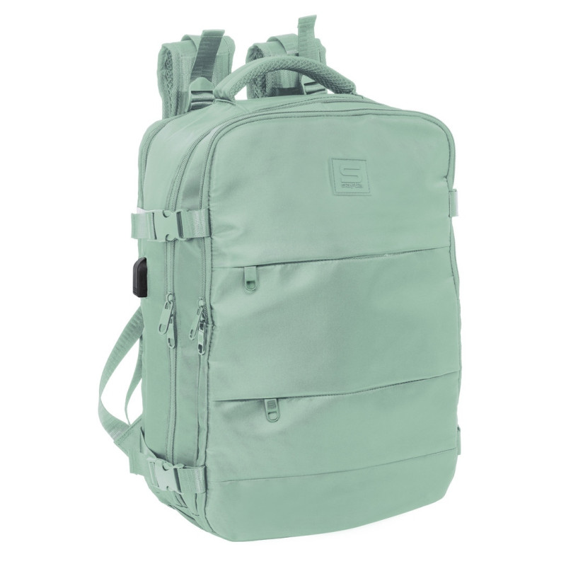 MOCHILA VIAJE CABINA PORTATIL 15,6'' SAFTA "VERDE PASTEL" SAFTA26 622599834 44X29 UNIDAD