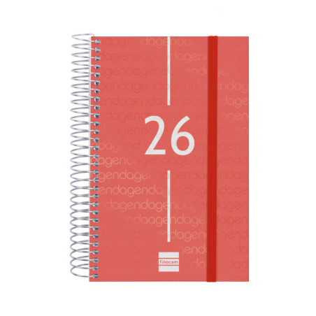 AGENDA YEAR E5 1DP 2026 ROJO+ FINOCAM26 741093026 135 X 24 X 181 MM