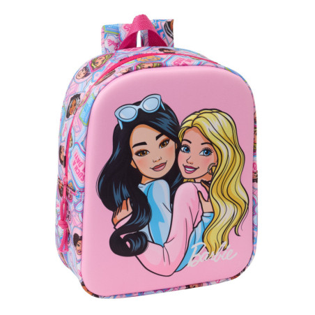 MOCHILA GUARDERIA 3D BARBIE 3D SAFTA25 VAC 622576011 MEDIDAS: 27*22