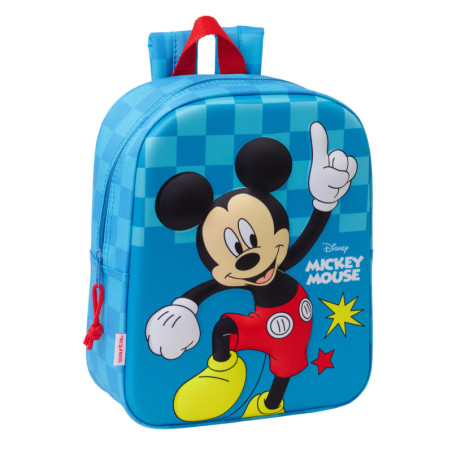 MOCHILA GUARDERIA 3D MICKEY MOUSE 3D SAFTA26 622550011 27X22 UNIDAD