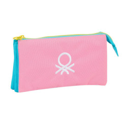 PORTATODO TRIPLE BENETTON "COLOR BLOCK" SAFTA21 ENERO 812153744 12*22