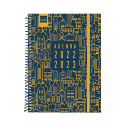 AGENDA ESPIRAL ESCOLAR FINOCAM22 SECUNDARIA CITY AZUL 1/4 SVH 22-23+ 4º - 155X212 634204423