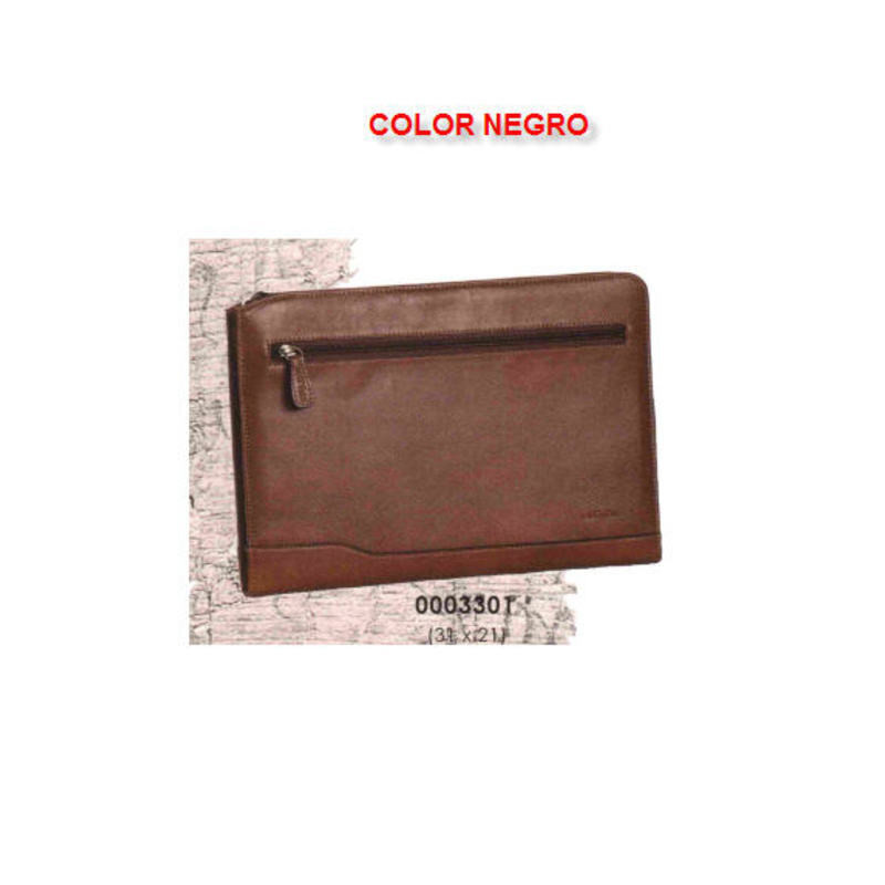 CARTERA COBRO MATTIES 31CM POLIPIEL NEGRO 3301