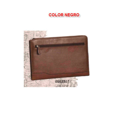 CARTERA COBRO MATTIES 31CM POLIPIEL NEGRO 3301
