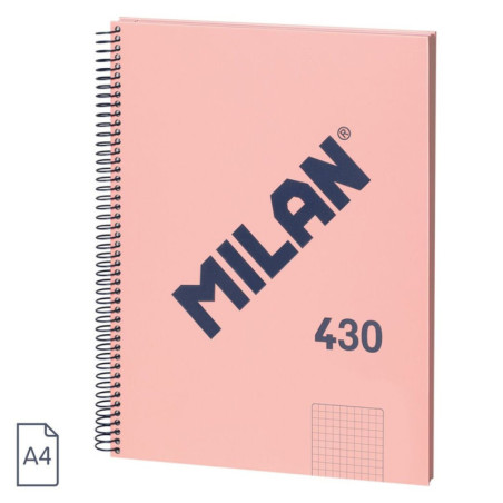 CUADERNO EUROPEAN MILAN A4 80H CUADRO 5*5 95G 430 SINCE 1918 ROSA 57143E80P