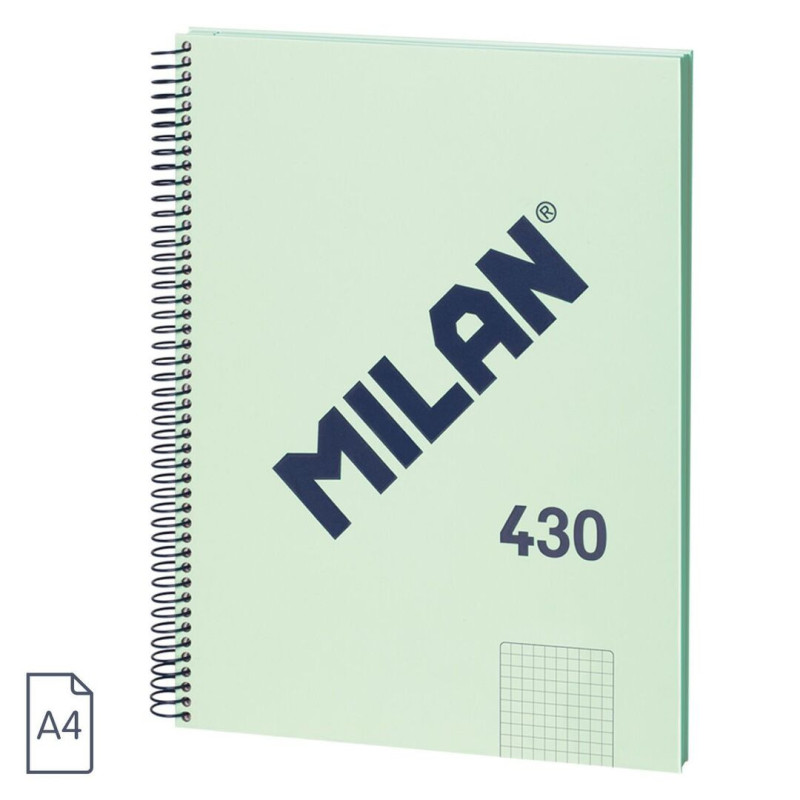 CUADERNO EUROPEAN MILAN A4 80H CUADRO 5*5 95G 430 SINCE 1918 VERDE 57143E80GR