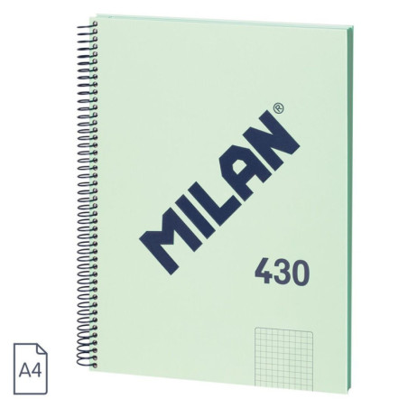 CUADERNO EUROPEAN MILAN A4 80H CUADRO 5*5 95G 430 SINCE 1918 VERDE 57143E80GR