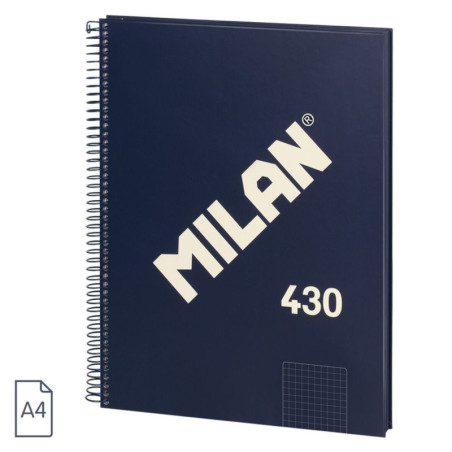CUADERNO EUROPEAN MILAN A4 80H CUADRO 5*5 95G 430 SINCE 1918 AZUL 57143E80B