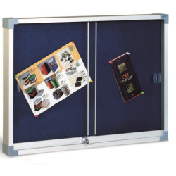 VITRINA CORCHO TAPIZADO PUERTAS METACRILATO 90X120 NEGRO FAIBO 614T-3N