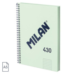 CUADERNO EUROPEAN MILAN A5 PAPEL CUADRO 5*5 80HOJAS DE 95G 430 SINCE 1918 VERDE 57153E80SNCGR
