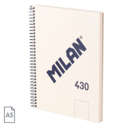 CUADERNO EUROPEAN MILAN A5 PAPEL LISO 80 HOJAS DE 95G 430 SINCE 1918 BEIGE 57151E80BG