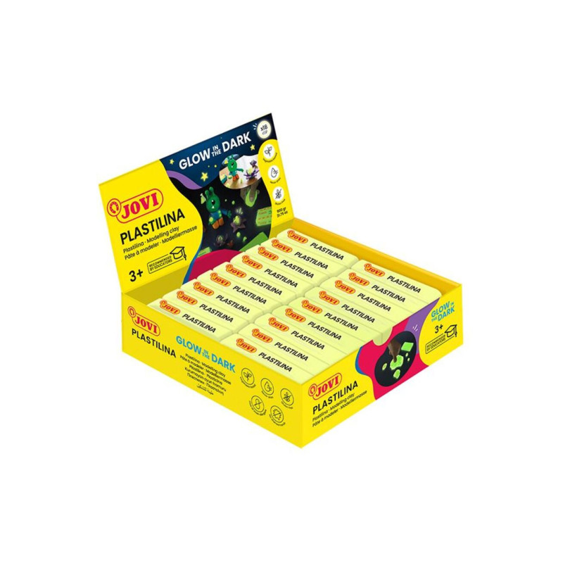 PLASTILINA JOVI 70/50N PEQUEÑA  GLOW IN THE DARK 70/18G UNIDAD (18)