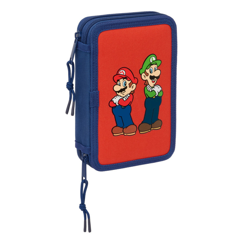PLUMIER DOBLE PQÑO 29 PCS SUPER MARIO "MAMMA MIA" SAFTA26 412608854 19,5X12,5 UNIDAD
