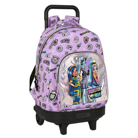 MOCHILA GDE. C/RUEDAS COMPACT EXTRAIBLE MONSTER HIGH "BEST BOOS" 622340918 SAFTA23 VAC
