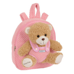 MOCHILA PREESCOLAR CON OSITO SAFTA ROSA SAFTA26 622336231 27X23 UNIDAD