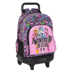 MOCHILA GDE. C/RUEDAS COMPACT EXTRAIBLE MONSTER HIGH "DRAMA" SAFTA25 ENERO 612598918